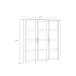 Stauraumvitrine >BOHOL< in Eiche Dekor / Sibiu - 151,1x160,6x42cm (BxHxT)