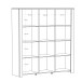Stauraumvitrine >BOHOL< in Eiche Dekor / Cabezone - 151,1x160,6x42cm (BxHxT)