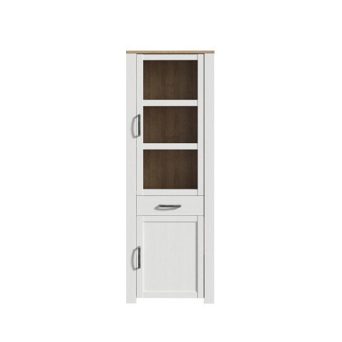 Stauraumvitrine >BOHOL< in Riviera Eiche Dekor / Sibiu - 71,7x205,4x42cm (BxHxT)