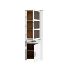Stauraumvitrine >BOHOL< in Riviera Eiche Dekor / Sibiu - 71,7x205,4x42cm (BxHxT)