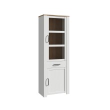 Stauraumvitrine >BOHOL< in Riviera Eiche Dekor / Sibiu - 71,7x205,4x42cm (BxHxT)