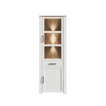 Stauraumvitrine >BOHOL< in Riviera Eiche Dekor / Sibiu - 71,7x205,4x42cm (BxHxT)