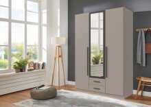 Drehtürenschrank >MARBURG< in SAHARAGRAU -...