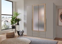 Drehtürenschrank >MARBURG< in SAHARAGRAU +...