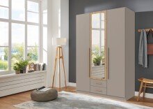 Drehtürenschrank >MARBURG< in SAHARAGRAU +...