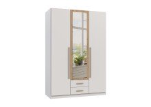 Drehtürenschrank >MARBURG< in WEISS + ARTISAN...