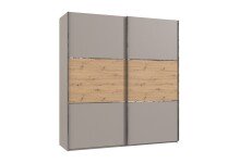 Schwebetürenschrank >indiana A< in SAHARAGRAU...