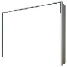 Dreh-/Schwebetürenschrank >Ketty< inkl. Passepartout, weiss / Spiegel - 276x230x70 (BxHxT)