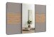 Schwebetürenschrank >indiana A< SAHARAGRAU / ARTISAN / SPIEGEL - 300x216x65cm (BxHxT)