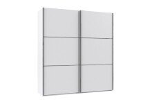 Schwebetürenschrank >indiana A< in WEISS - 200x216x65cm (BxHxT)
