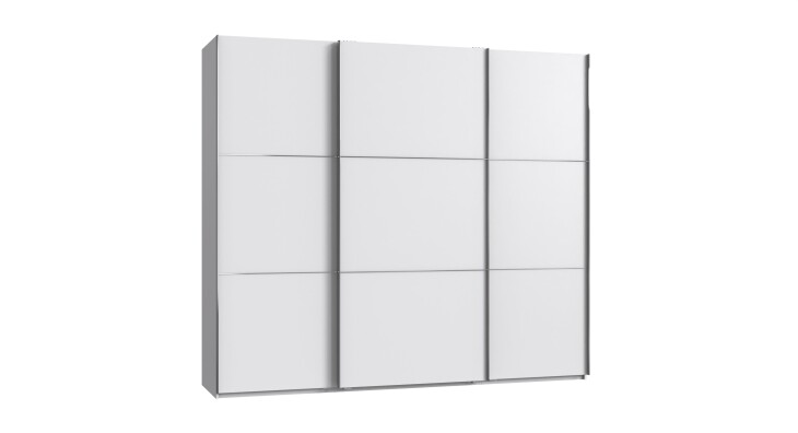Schwebetürenschrank >indiana A< in WEISS - 250x216x65cm (BxHxT)