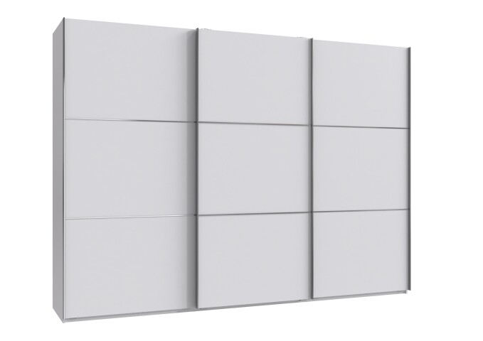 Schwebetürenschrank >indiana A< in WEISS - 300x216x65cm (BxHxT)
