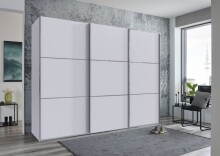 Schwebetürenschrank >indiana A< in WEISS - 300x216x65cm (BxHxT)