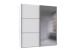 Schwebetürenschrank >indiana A< in WEISS / SPIEGEL - 200x216x65cm (BxHxT)
