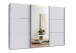 Schwebetürenschrank >indiana A< in WEISS / SPIEGEL - 300x216x65cm (BxHxT)