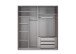 Schwebetürenschrank >indiana A< in WEISS - 200x216x65cm (BxHxT)