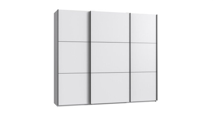 Schwebetürenschrank >indiana A< in WEISS - 250x216x65cm (BxHxT)
