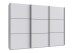 Schwebetürenschrank >indiana A< in WEISS - 300x216x65cm (BxHxT)