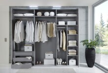 Schwebetürenschrank >indiana A< in WEISS / SPIEGEL - 300x216x65cm (BxHxT)