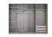 Schwebetürenschrank >indiana A< in WEISS / SPIEGEL - 300x216x65cm (BxHxT)