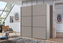 Schwebetürenschrank >indiana A< in SAHARAGRAU - 200x216x65cm (BxHxT)