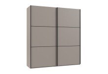 Schwebetürenschrank >indiana A< in SAHARAGRAU - 200x216x65cm (BxHxT)
