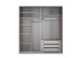 Schwebetürenschrank >indiana A< in SAHARAGRAU - 200x216x65cm (BxHxT)