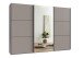 Schwebetürenschrank >indiana A< in SAHARAGRAU + SPIEGEL - 300x216x65cm (BxHxT)
