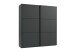 Schwebetürenschrank >indiana A< in GRAPHIT - 200x216x65cm (BxHxT)