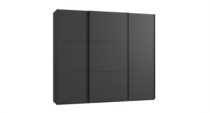 Schwebetürenschrank >indiana A< in GRAPHIT - 250x216x65cm (BxHxT)