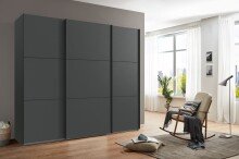 Schwebetürenschrank >indiana A< in GRAPHIT - 250x216x65cm (BxHxT)