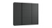 Schwebetürenschrank >indiana A< in GRAPHIT - 250x216x65cm (BxHxT)