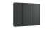 Schwebetürenschrank >indiana A< in GRAPHIT - 250x216x65cm (BxHxT)