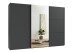 Schwebetürenschrank >indiana A< in GRAPHIT / SPIEGEL - 300x216x65cm (BxHxT)