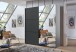Schwebetürenschrank >indiana A< in GRAPHIT / SPIEGEL - 200x216x65cm (BxHxT)