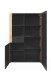 Highboard >Cento< in Anthrazit / Artisan - 100x155x35cm (BxHxT)
