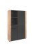 Highboard >Cento< in Anthrazit / Artisan - 100x155x35cm (BxHxT)