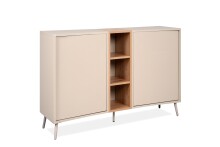 Sideboard >Sinop< in Sand / Artisan Eiche Dekor - 135x90x37,5 (BxHxT)
