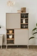 Highboard >Sinop< in Sand / Artisan Eiche Dekor -...