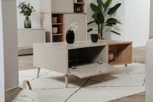 Couchtisch >Sinop< in Sand / Artisan Eiche Dekor - 94x40x60 (BxHxT)
