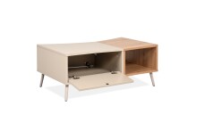 Couchtisch >Sinop< in Sand / Artisan Eiche Dekor - 94x40x60 (BxHxT)