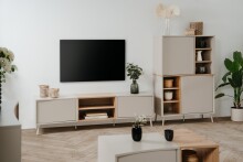 Couchtisch >Sinop< in Sand / Artisan Eiche Dekor - 94x40x60 (BxHxT)