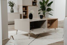 Couchtisch >Sinop< in Sand / Artisan Eiche Dekor - 94x40x60 (BxHxT)