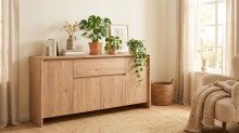 Sideboard >Genf< in Jackson Hickory
(Eiche) Dekor - 164x85x40cm (BxHxT)