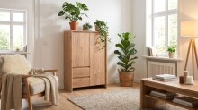 Highboard >Genf< in Jackson Hickory
(Eiche) Dekor - 86x140x40cm (BxHxT)