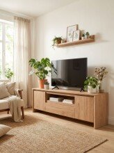 Lowboard >Genf< in Jackson Hickory
(Eiche) Dekor - 163,5x59x40cm (BxHxT)