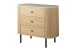 Schubkastenkommode >Fabia< in Travertin / Eiche Dekor - 80x72x40 (BxHxT)