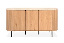 Sideboard >Fabia< in Travertin / Eiche Dekor -...