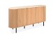Sideboard >Fabia< in Travertin / Eiche Dekor - 160x80x40cm (BxHxT)