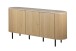 Sideboard >Fabia< in Travertin / Eiche Dekor - 160x80x40cm (BxHxT)
